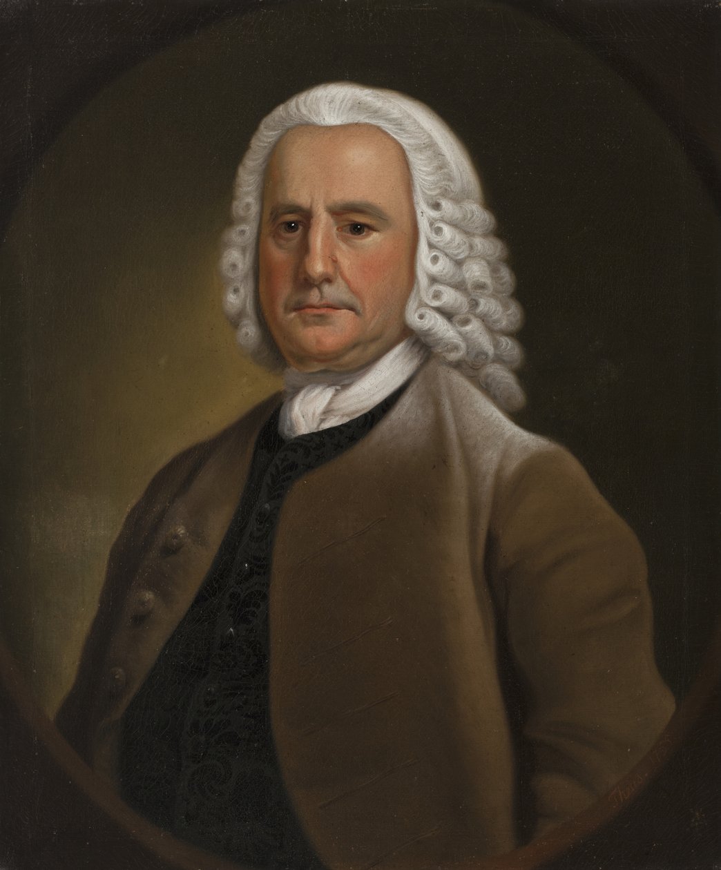Retrato de um homem, provavelmente Isaac Holmes, c.1755 de Jeremiah Theus