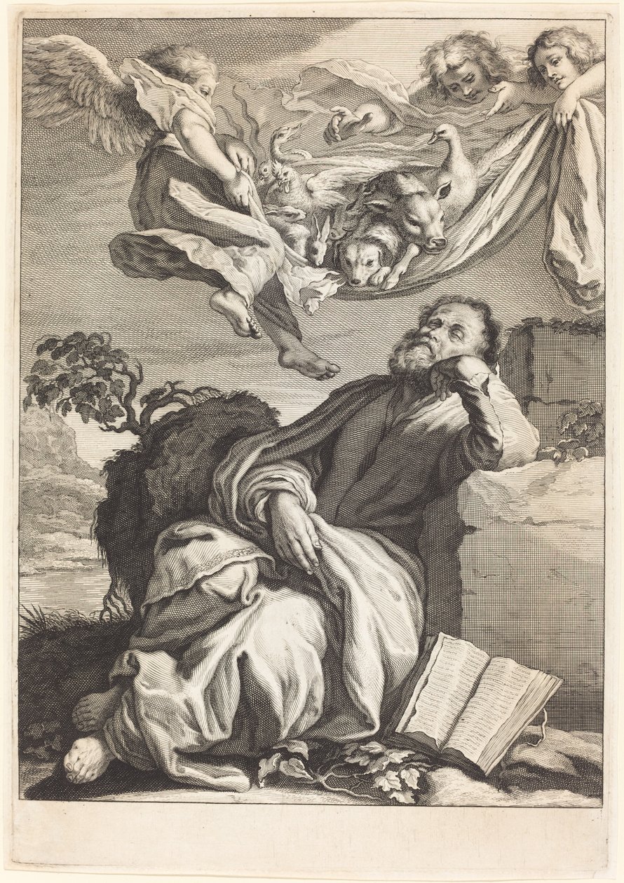 O sonho de São Pedro de Jeremias Falck after Johann Liss