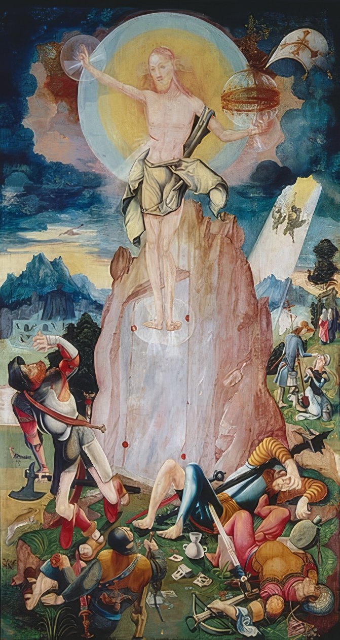 Ressurreição de Cristo (ala direita do altar de Herrenberger). 1519 de Jerg Ratgeb