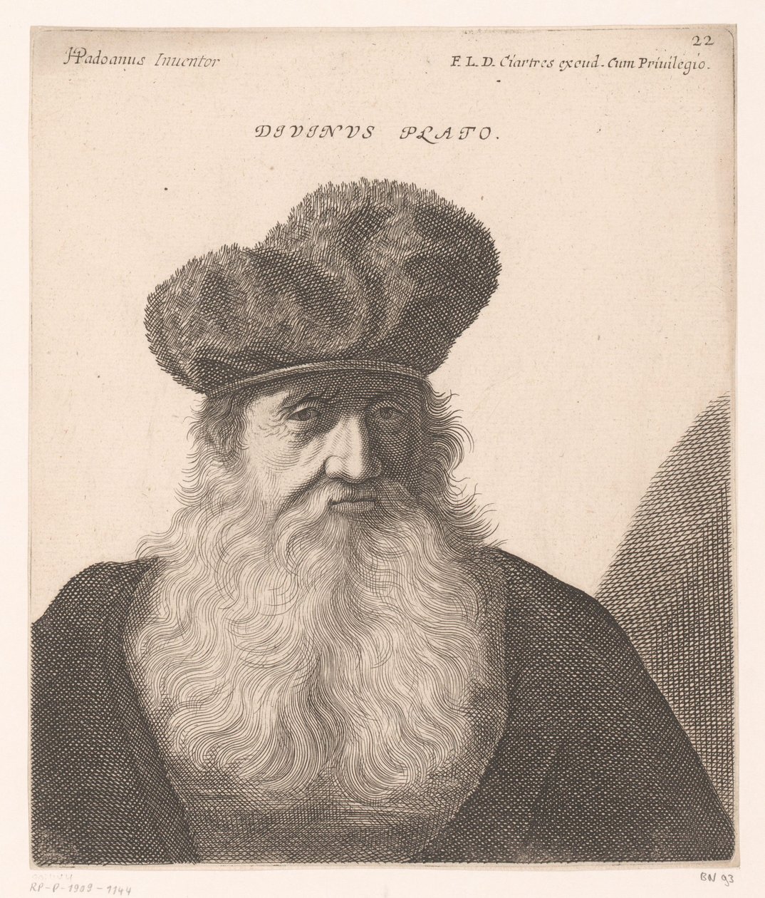 Retrato de Platão
Divinus Plato (título sobre o objecto)
Bustos de filósofos e reis (título da série) de Jerôme David (attributed to)
