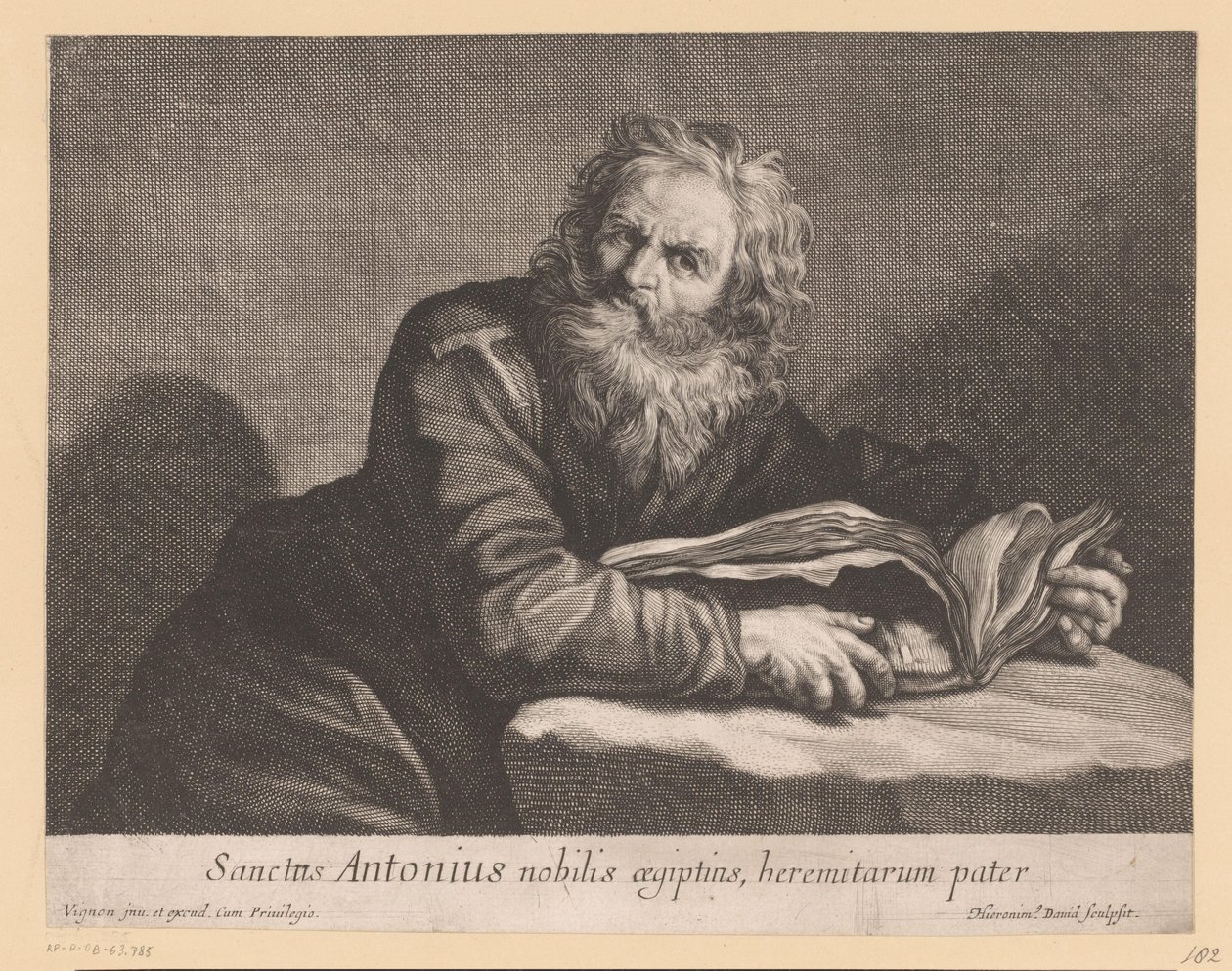 H. Antonius conheceu een boek Santo Antônio, o nobre do Egito, pai dos eremitas (título no objeto) de Jerôme David