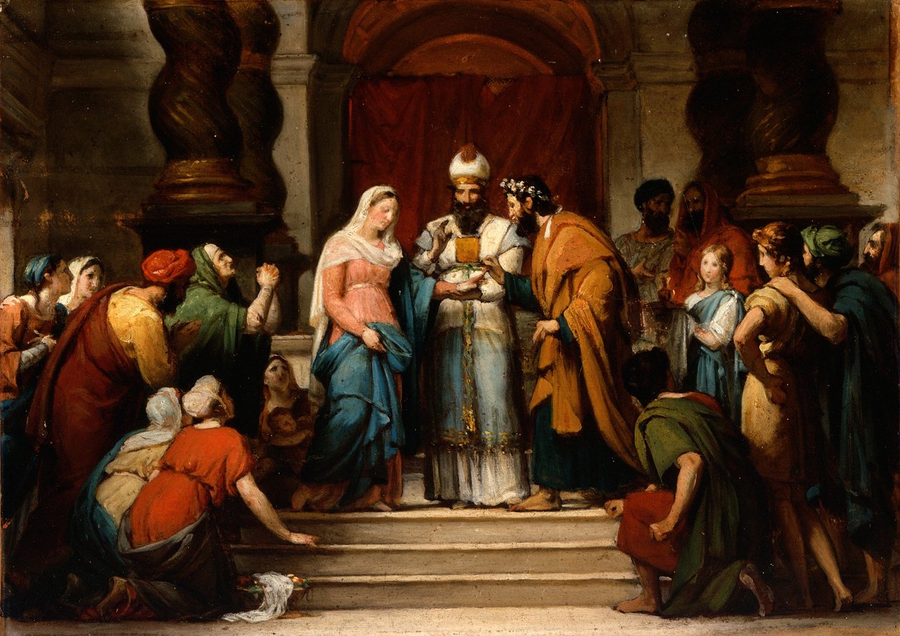 O casamento da virgem, 1833 de Jérôme Martin Langlois