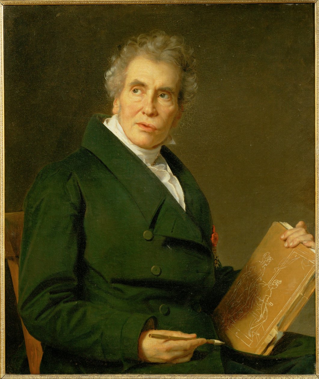 Retrato do pintor Jacques Louis David, idade ... de Jérôme Martin Langlois