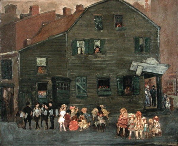 The Old House, c.1910 (óleo sobre tela) de Jerome Myers