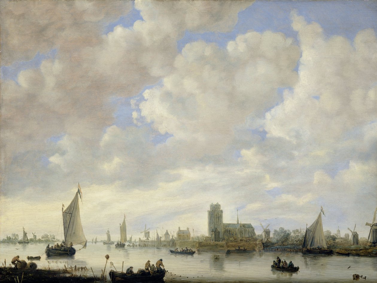 Vista do Merwede em Dordrecht, c.1660 de Jeronimus van Diest