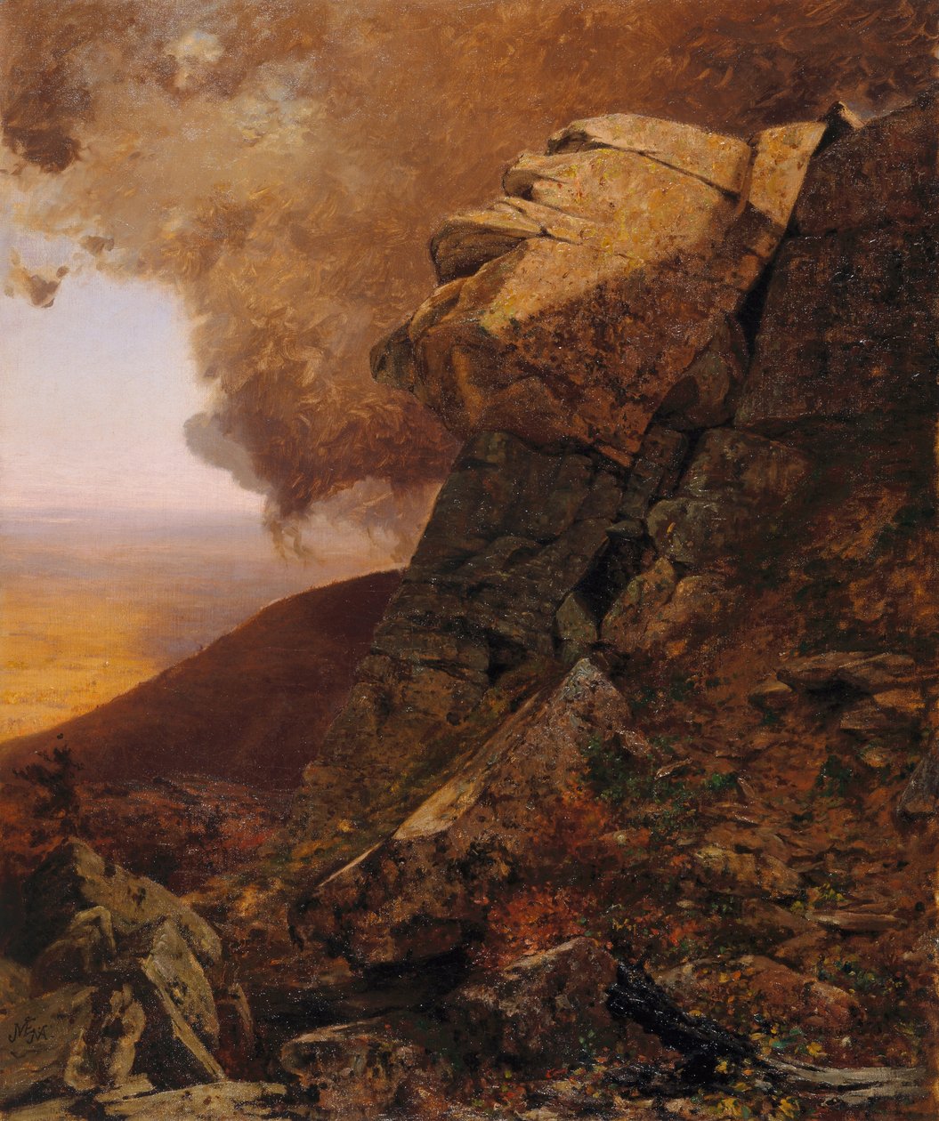 Um penhasco nos Katskills de Jervis McEntee
