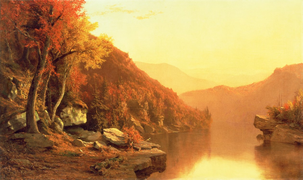 Montanhas Shawanagunk, outono, 1863 de Jervis McEntee