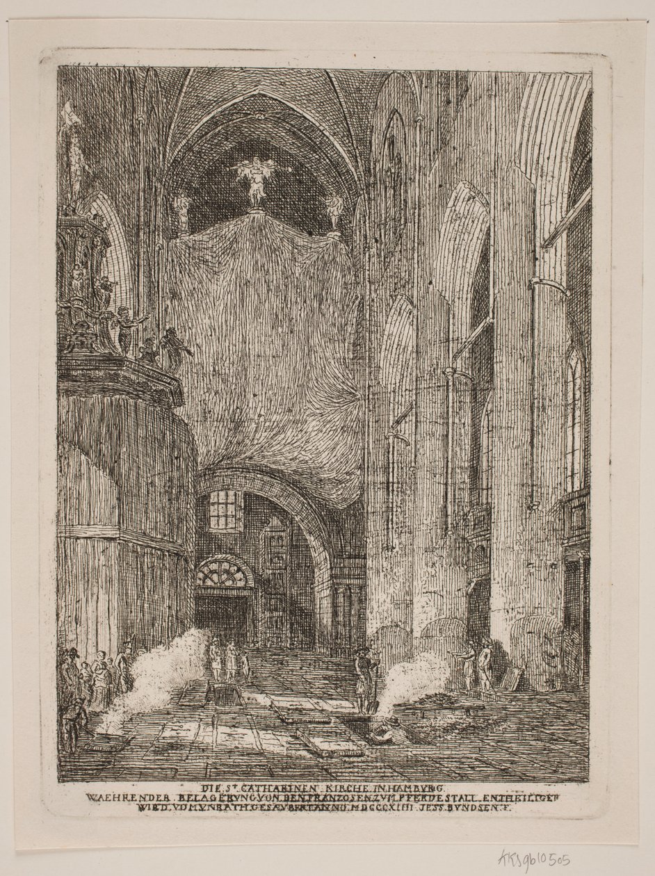 O interior de S. Igreja Catharina em Hamburgo de Jes Bundsen