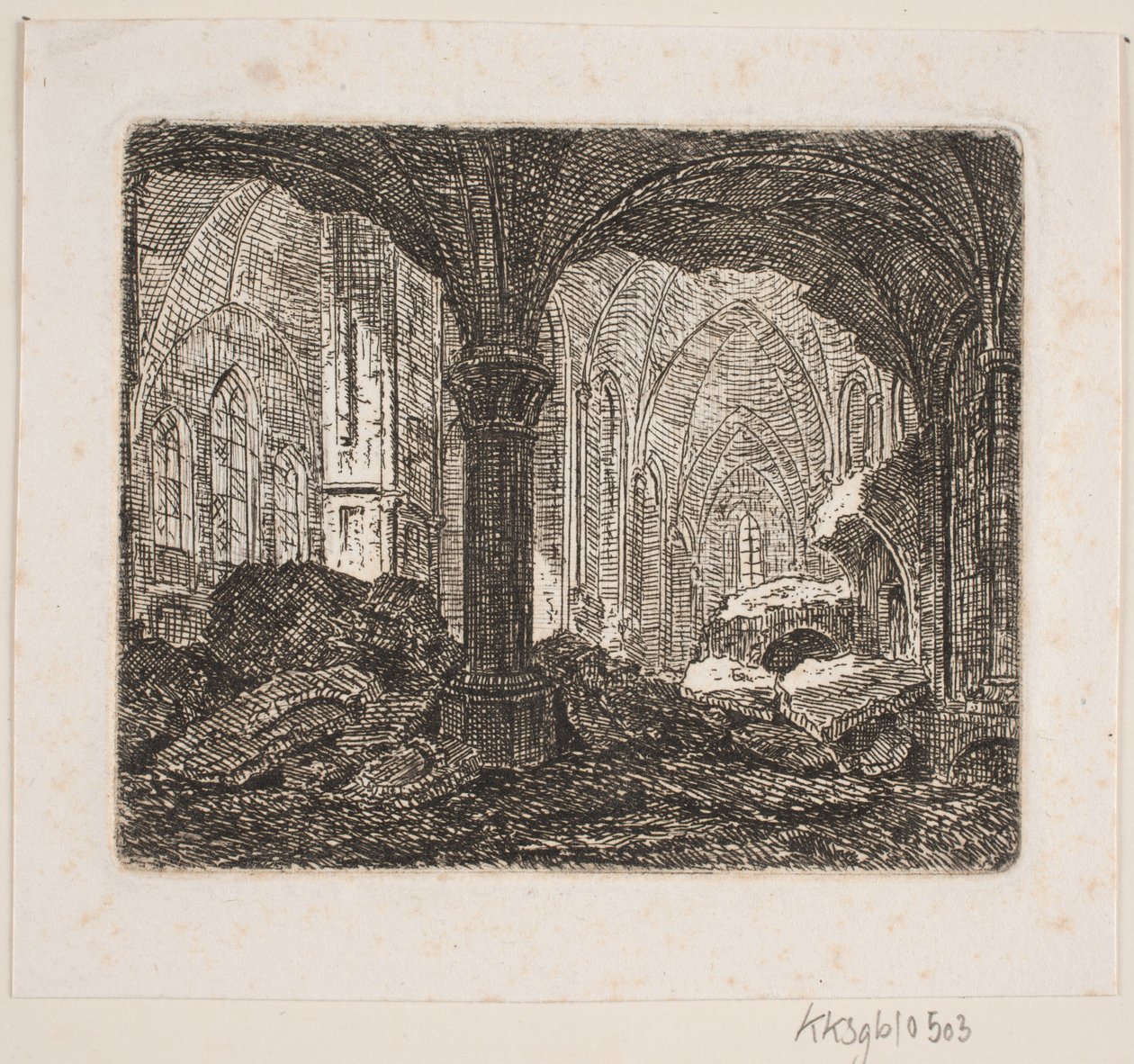 Interior da mesma Ruína 1806 de Jes Bundsen