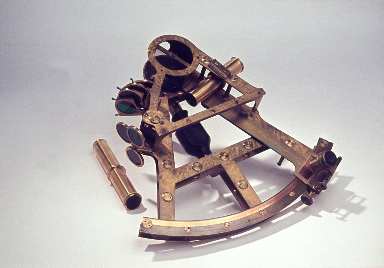 Sextante de ponte dupla, c.1780 (latão e madeira) de Jesse Ramsden
