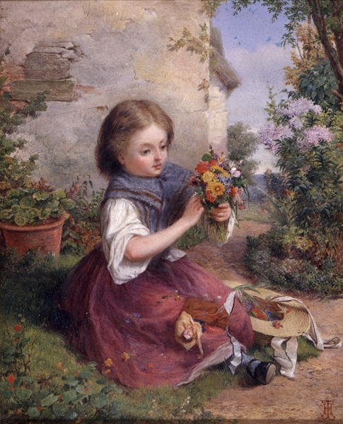 O Posy, c.1880 (óleo sobre painel) de Jessica (attr.to) Hayllar