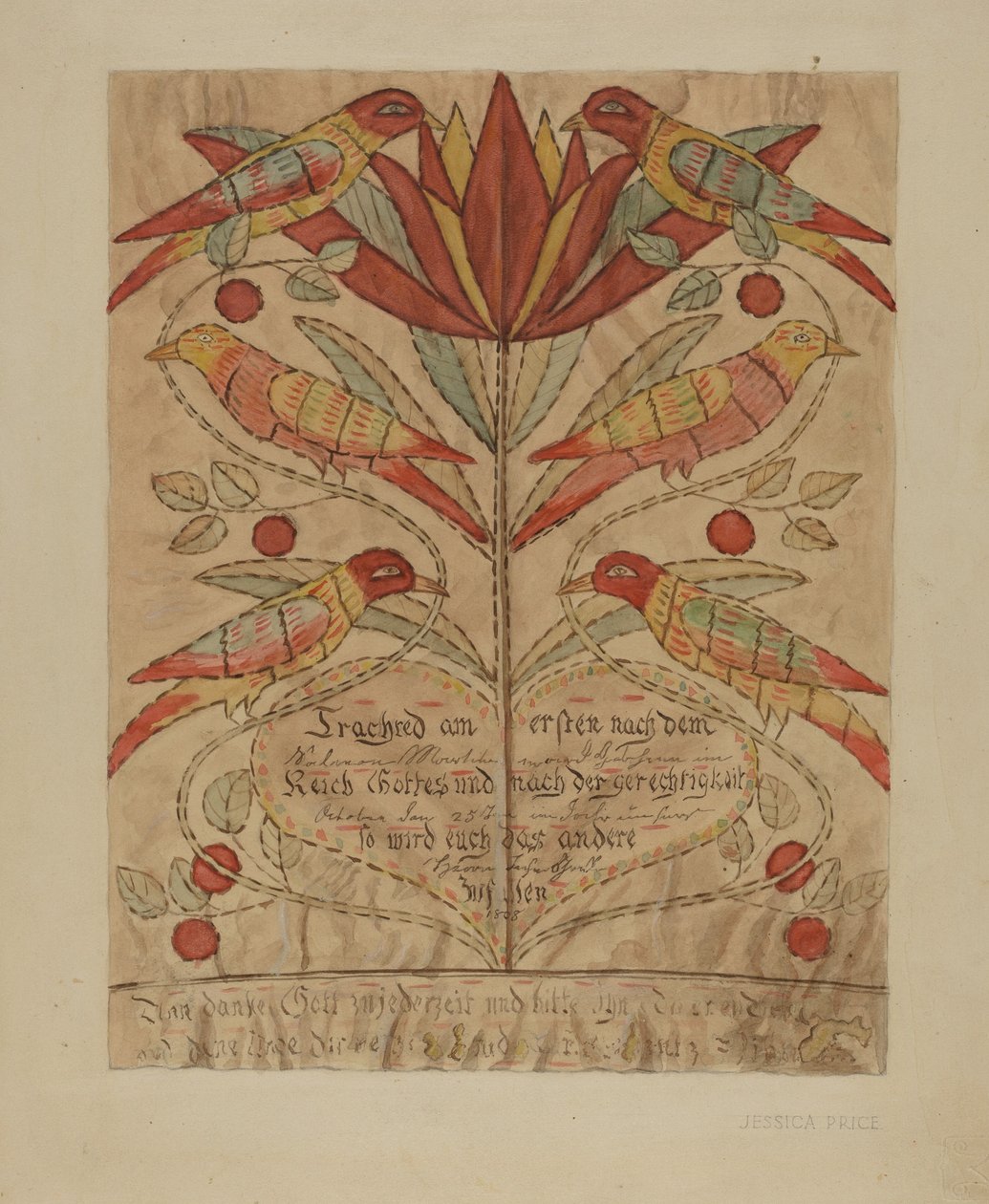 Certidão de Nascimento de Desenho Fratur, c. 1936. de Jessica Price