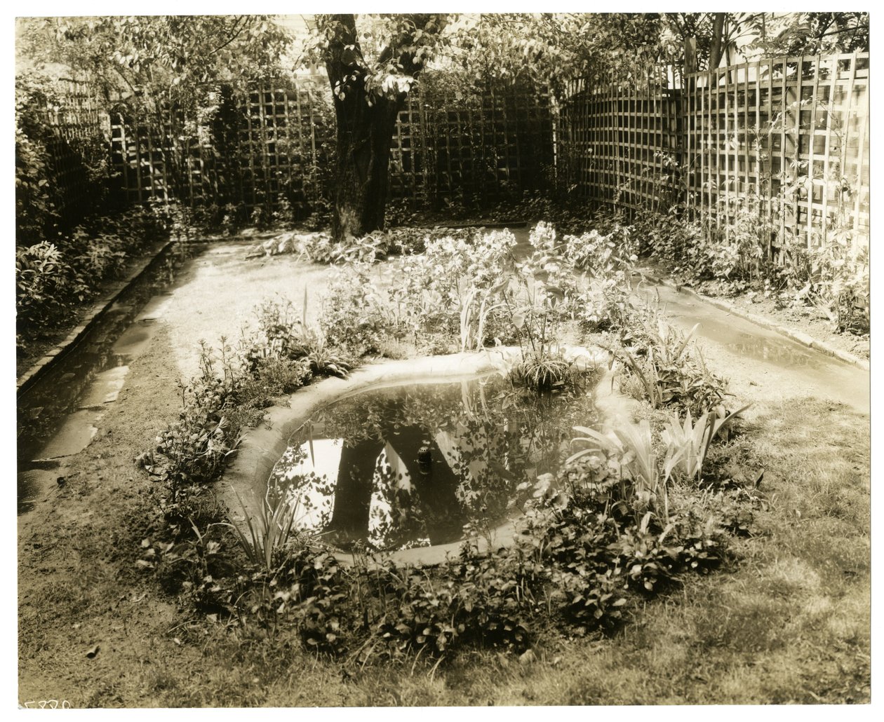 Jardim da Sra. W H Wells 265 W 11th, Greenwich Village, Nova York, EUA, c.1936-37 (foto em prata gelatina) de Jessie Tarbox Beals