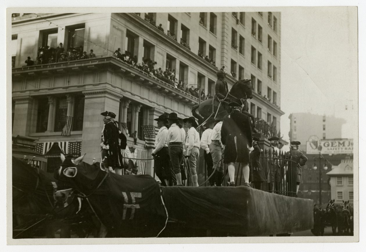 Desfile histórico da bóia #31, Destruição da Estátua de Jorge III de Jessie Tarbox Beals