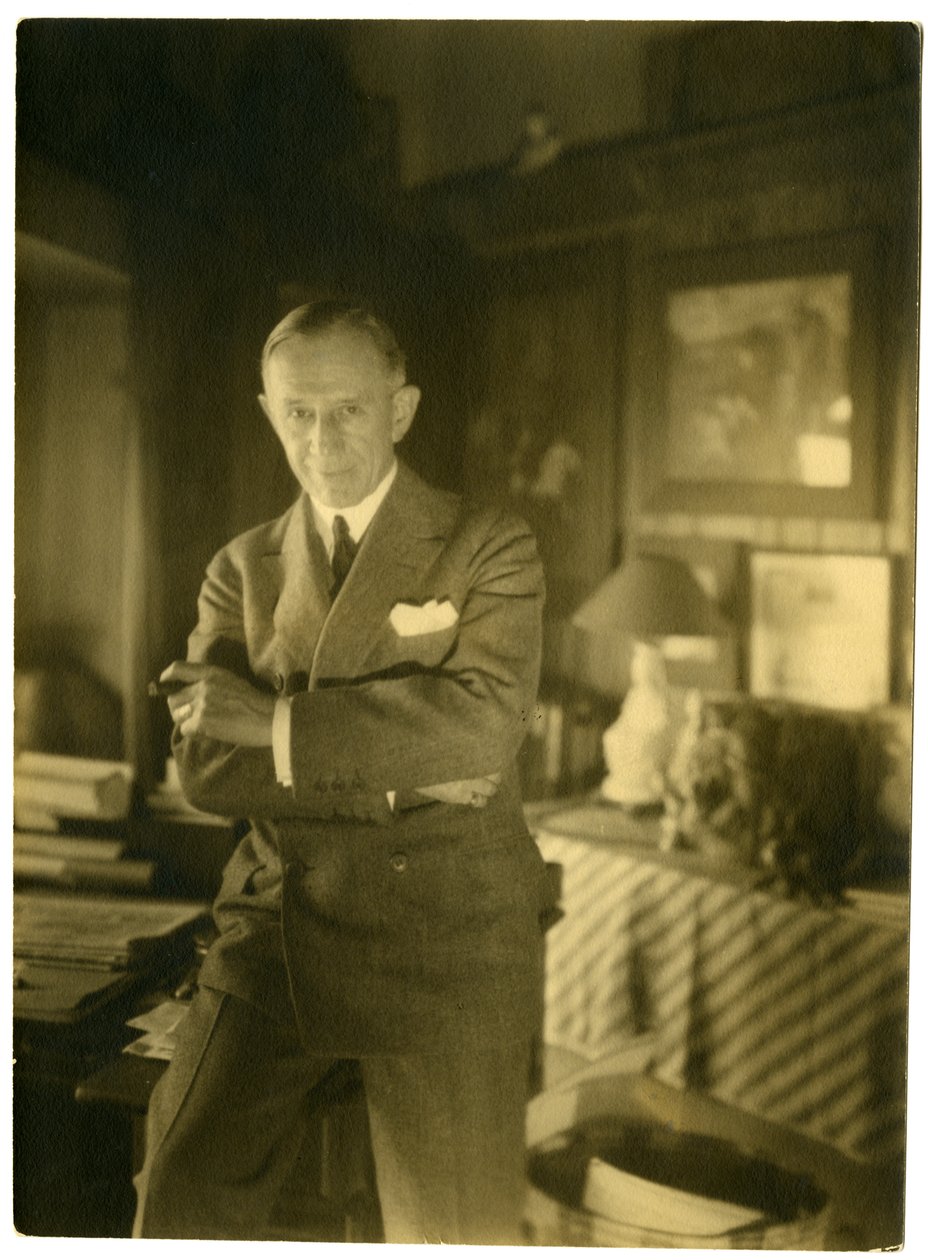 John McCutcheon, cartoonista de Chicago, c.1905-40 (foto em prata gelatina) de Jessie Tarbox Beals