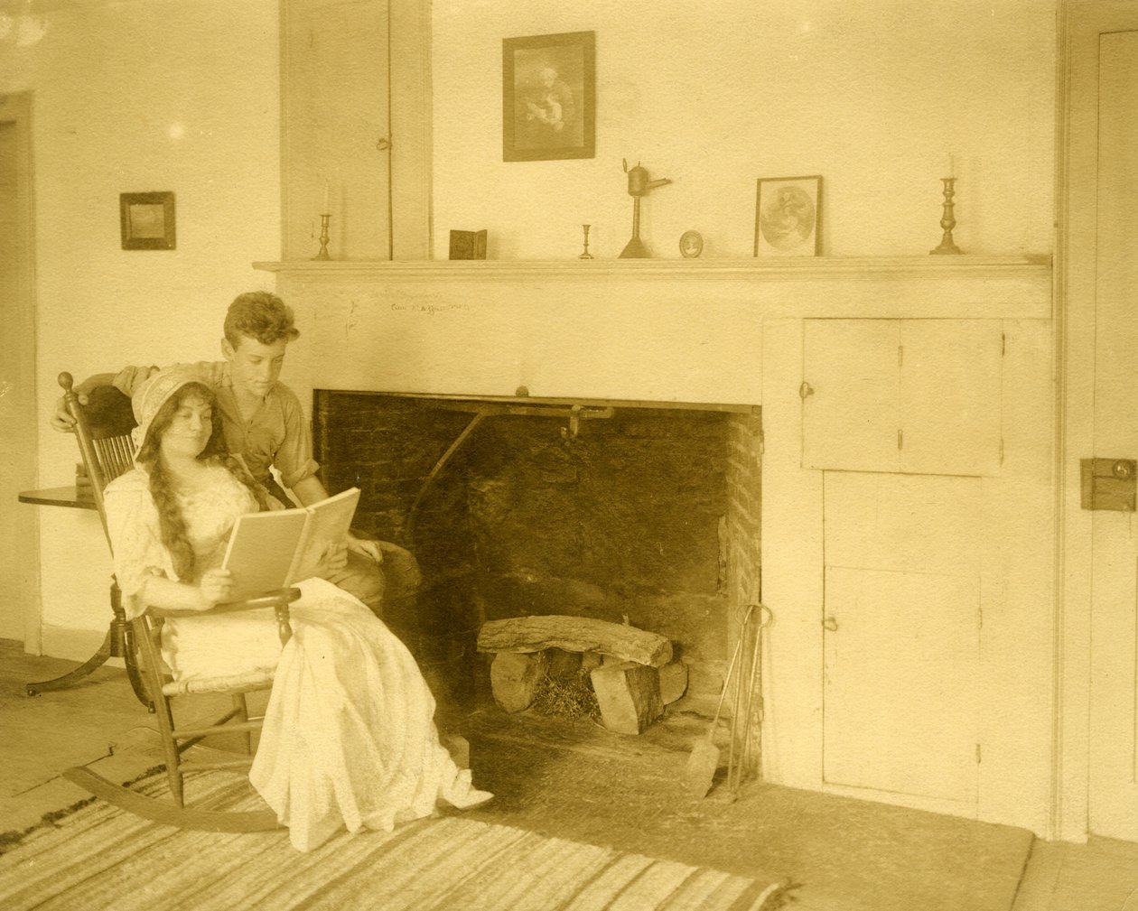 Malcolm Stewart Boylan e sua mãe Ele é um dos 9 importantes escritores do título de Hollywood, c.1905-17 (foto em prata gelatina) de Jessie Tarbox Beals