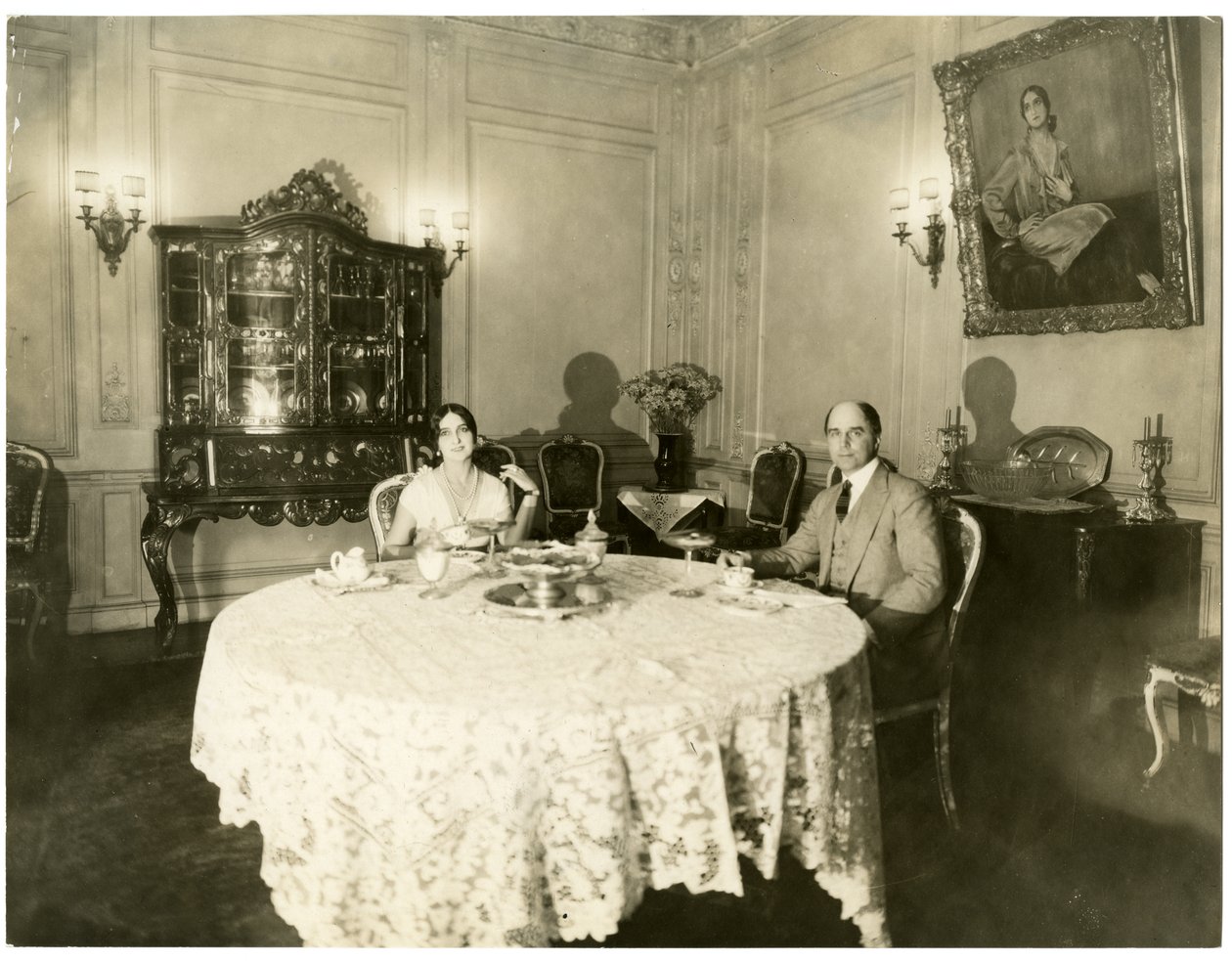 Michael Fokine & Fokina sua esposa, c.1926-36 (foto em prata gelatina) de Jessie Tarbox Beals
