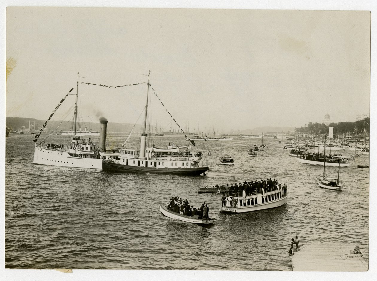 Desfile Naval, 25 de Setembro Vista geral para o Túmulo de Grant de Jessie Tarbox Beals
