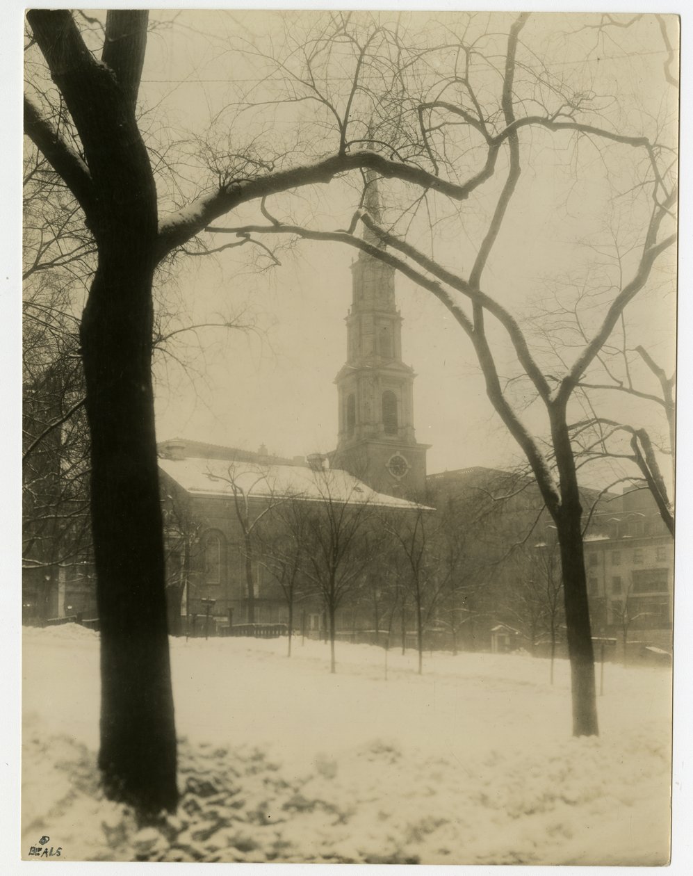 Park Street Church, Boston, EUA, c.1902-10 (foto em prata gelatina) de Jessie Tarbox Beals