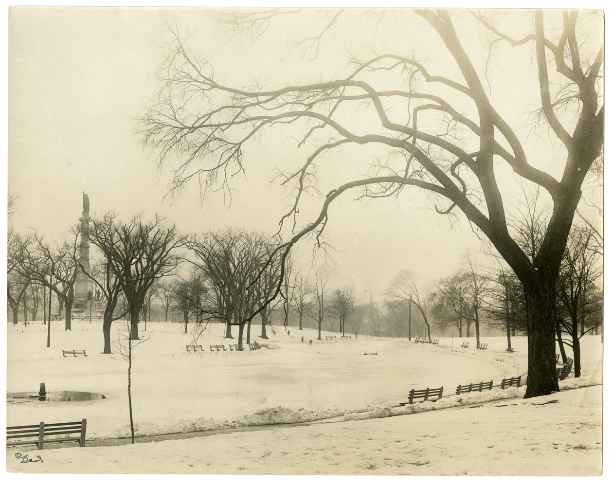 The Common, Boston, EUA, c.1902-10 (foto em prata gelatina) de Jessie Tarbox Beals