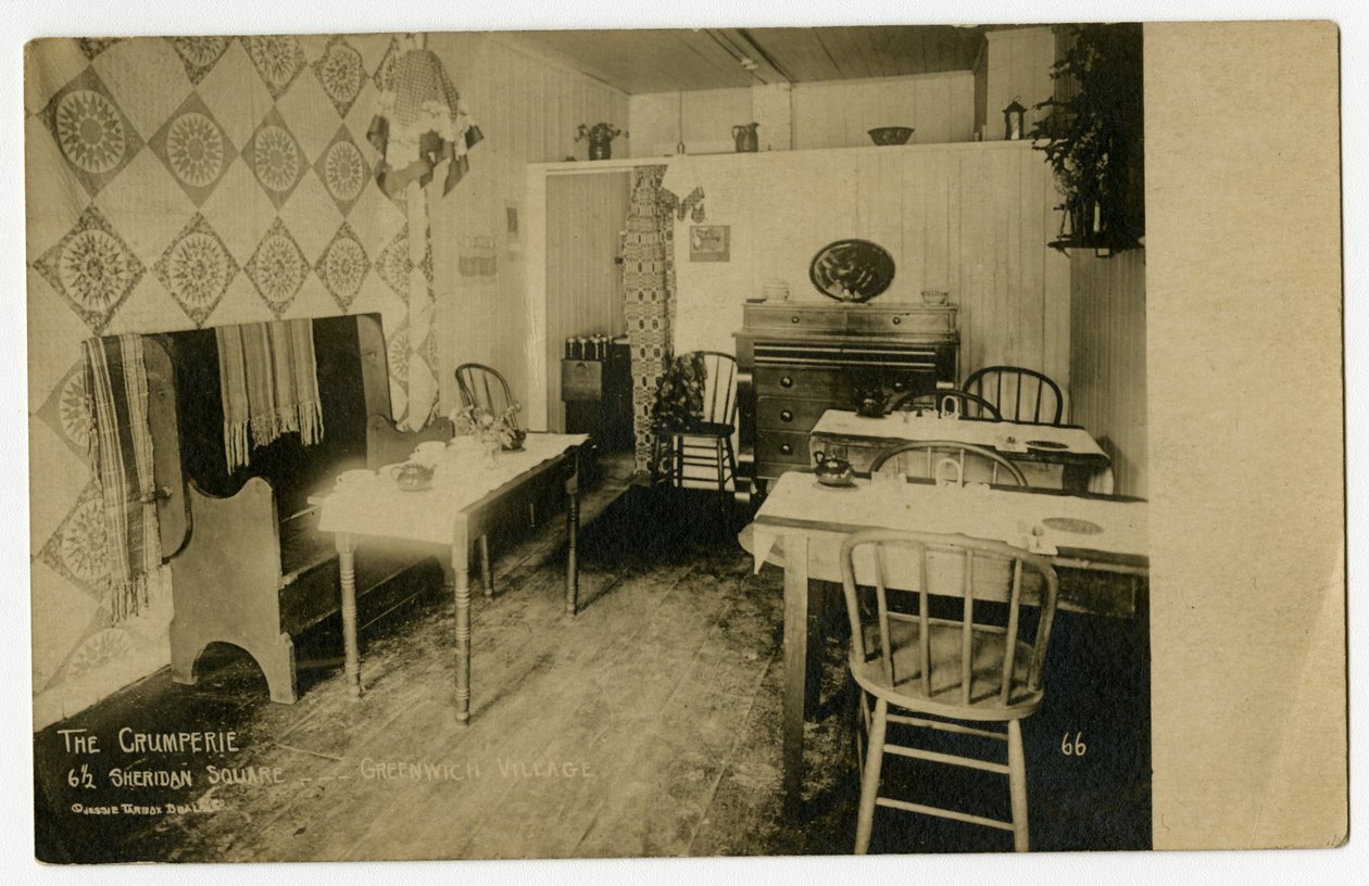 The Crumperie, 6 1/2 Sheridan Square, Greenwich Village, New York, EUA, c.1917-19 (foto em prata gelatina) de Jessie Tarbox Beals
