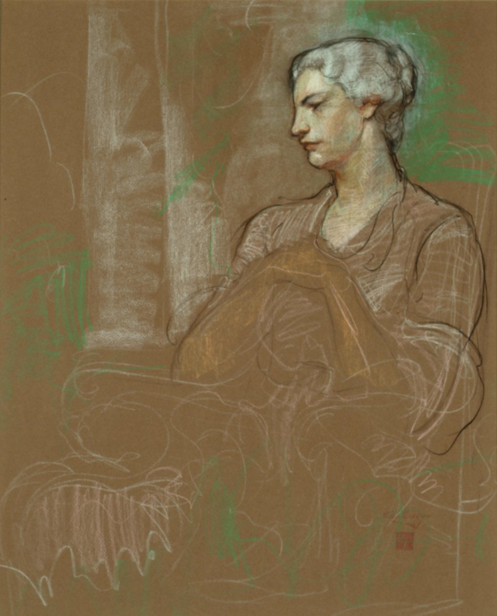 Jessie Wilcox Smith, c.1930 (pastel sobre papel) de Jessie Willcox Smith