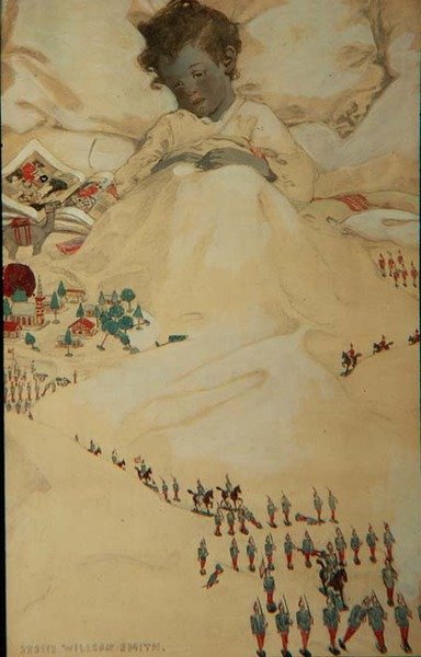 A Terra da Contrapanha (cor litho) de Jessie Willcox Smith