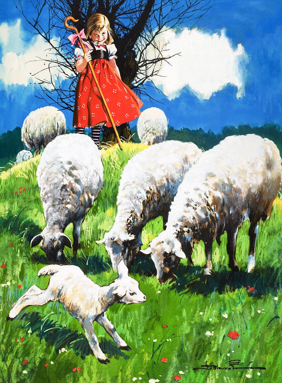 Little Bo Peep (guache sobre papel) de Jesus Blasco
