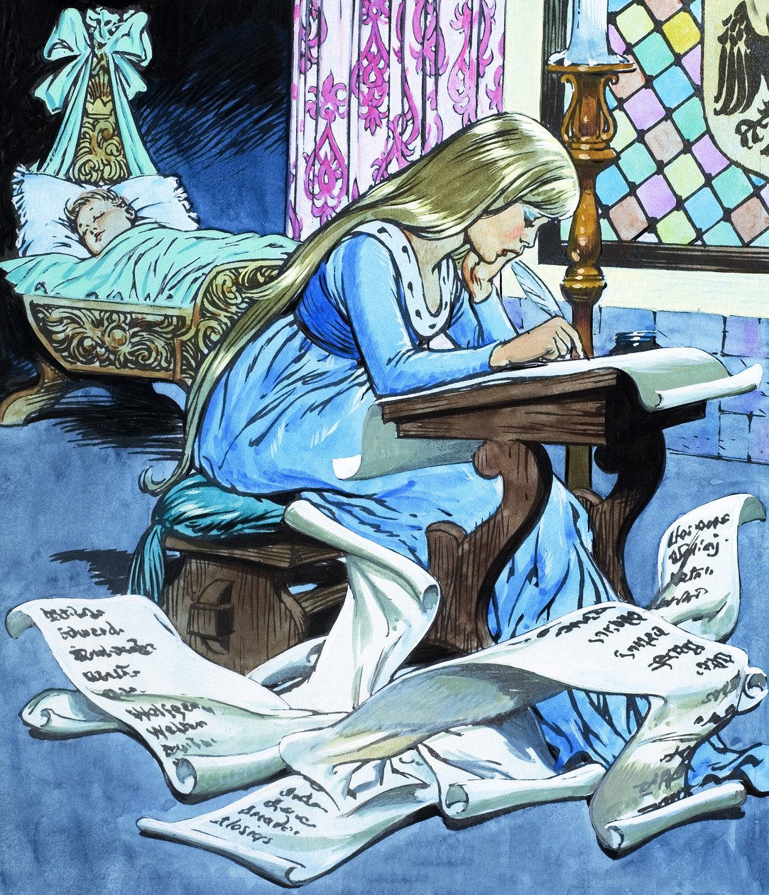 A filha do moleiro e o seu filho, da História de Rumpelstiltskin de Jesus Blasco
