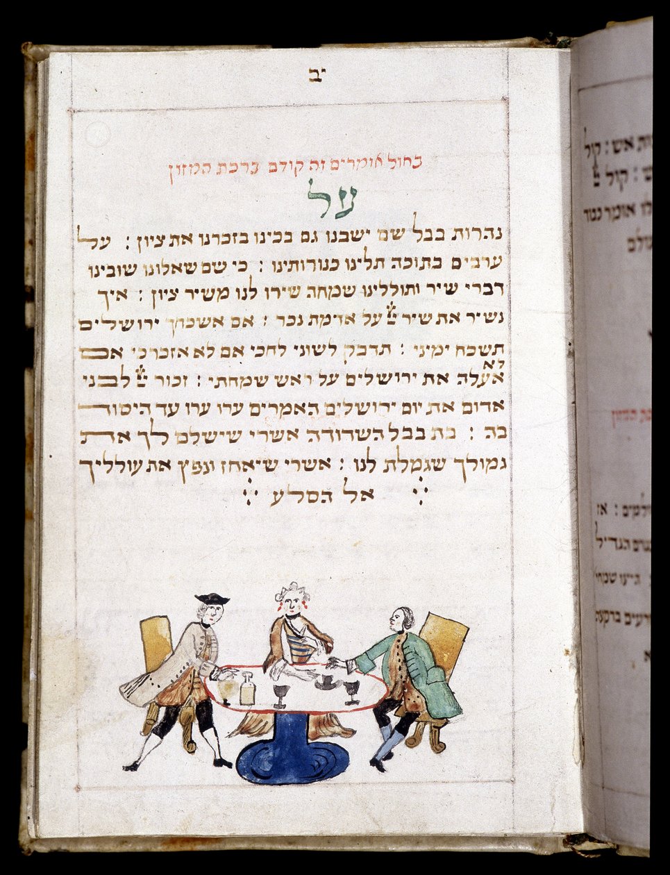 Livro de Oração (12,7 x 8,8 cm) Bambeg 1773. No final da oração pelo neo (Dia de Lua Nova) - Museu Judaico em Basileia, Suíça. de Jewish School
