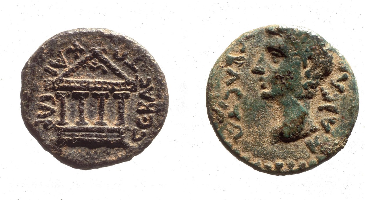 Moedas de Herodes Filipe II, c.4 aC -34 dC (metal) de Jewish School