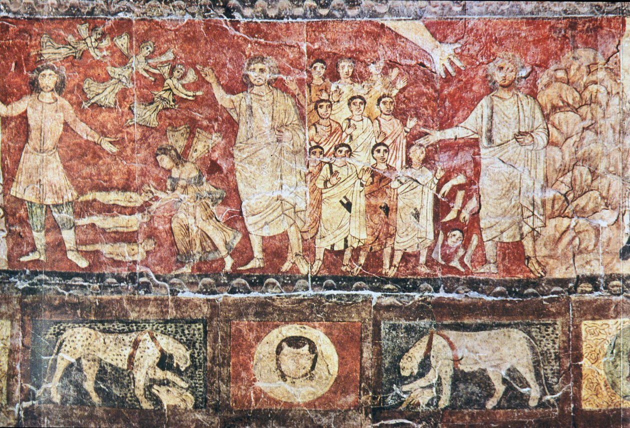 Profecia de Ezequiel (tempera sobre gesso) (veja também 397873) de Jewish School