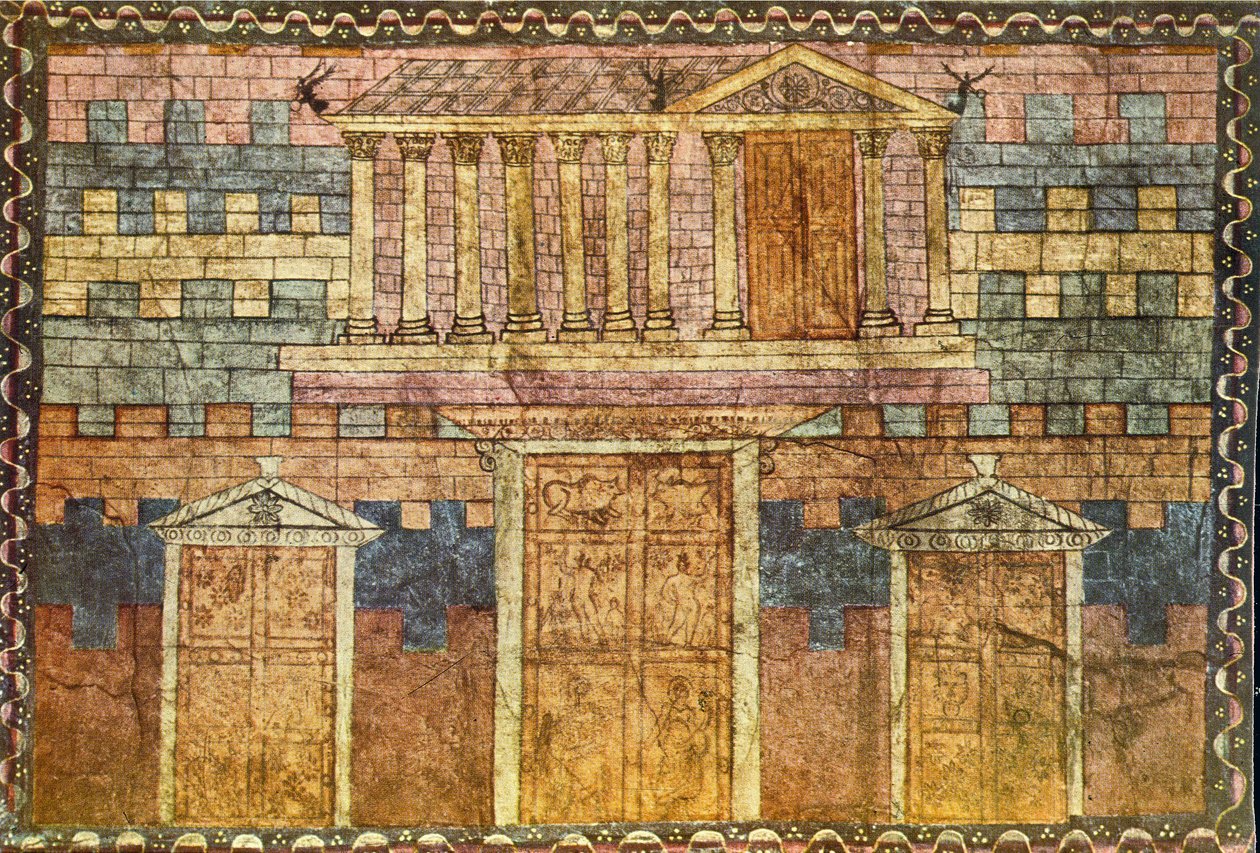 O Templo de Salomão (têmpera sobre gesso) de Jewish School