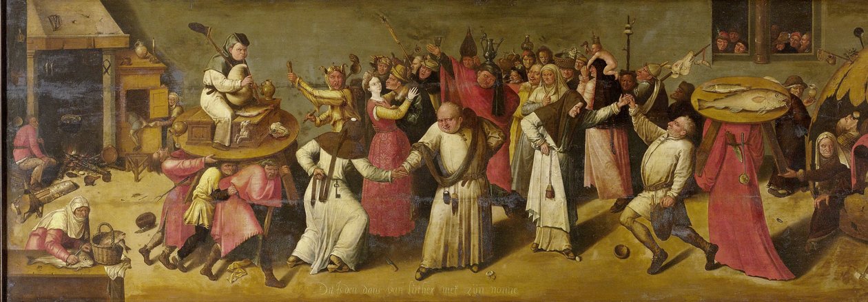 Batalha entre Carnaval e Quaresma de Jheronimus Bosch (manner of)