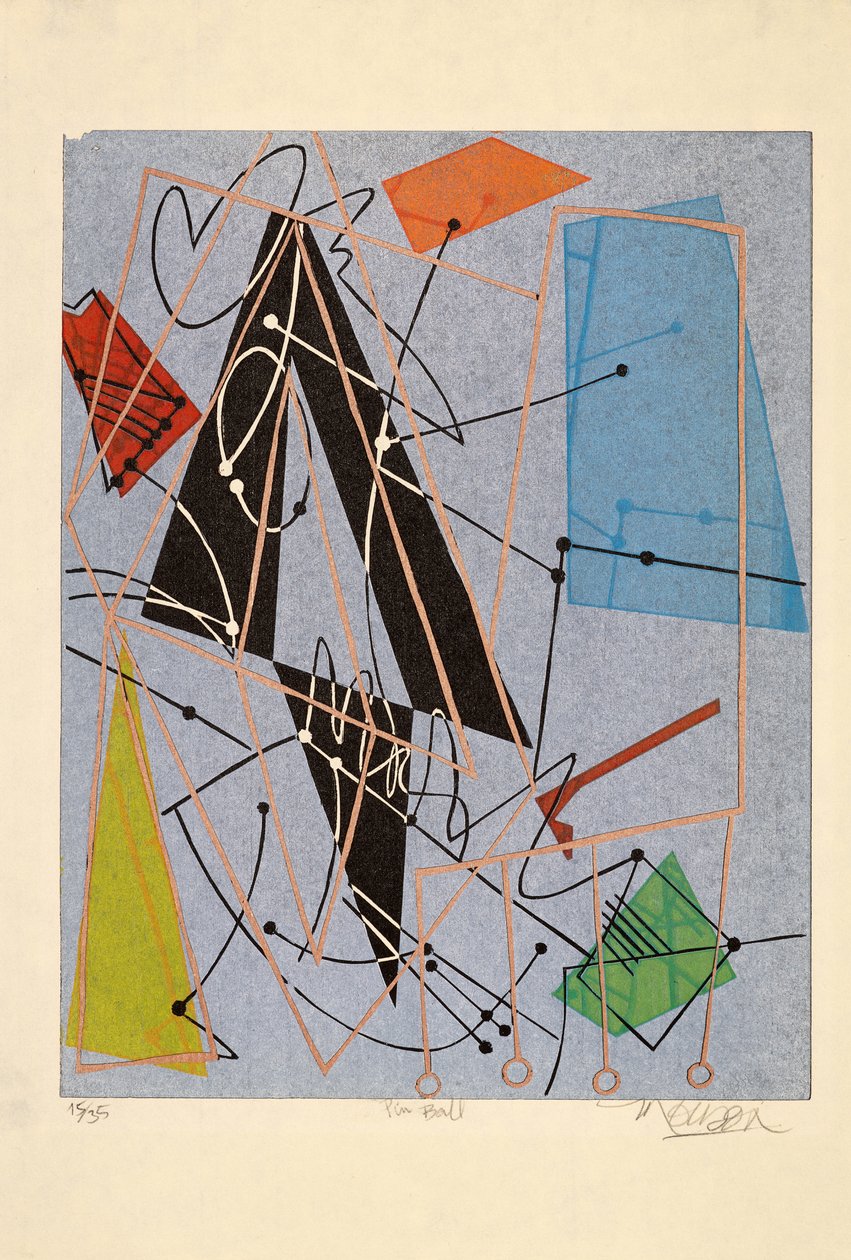 Bola de alfinetes, 2015 (xilogravura) de Jim Monson