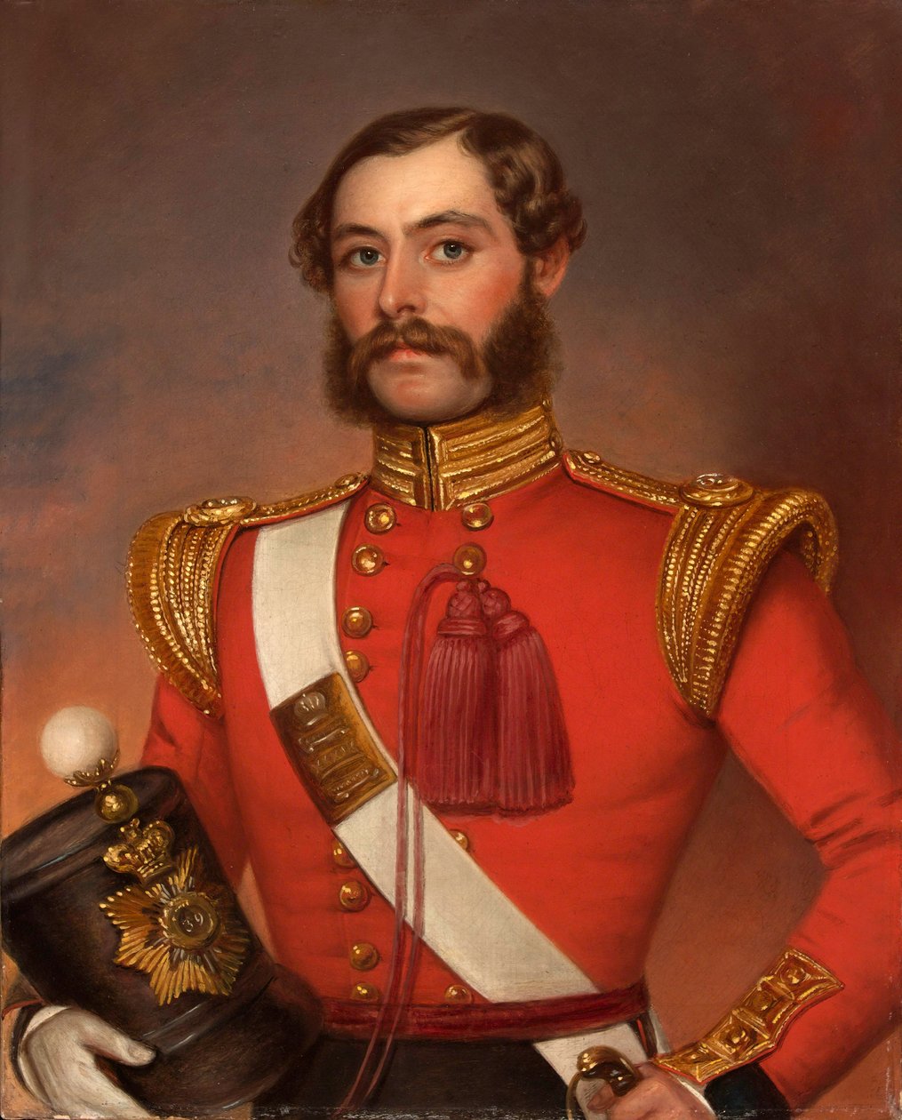 Tenente William Munro, 39º (Dorsetshire) Regimento de Pé, c.1844 (óleo sobre tela) de Jivan Ram