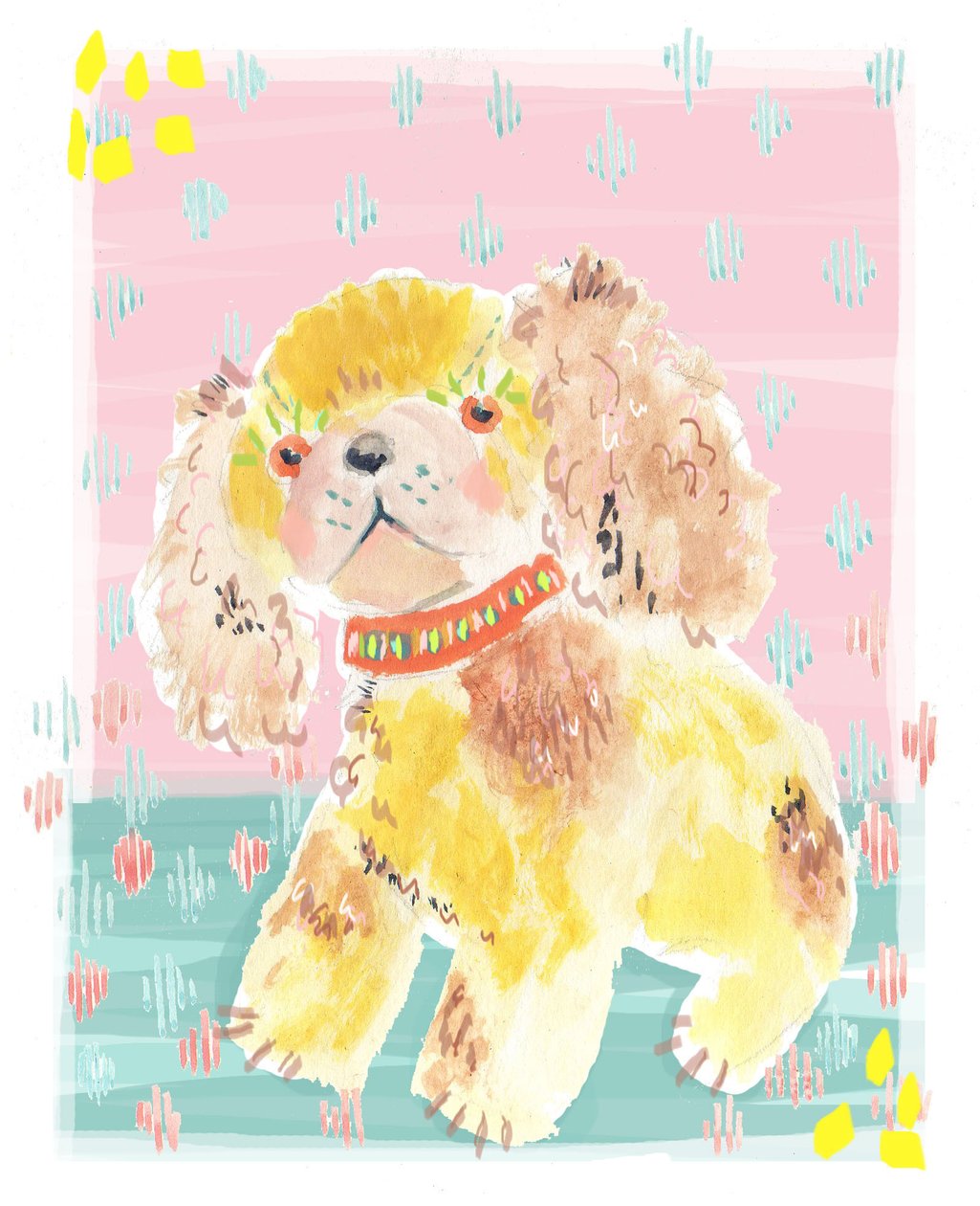 Spaniel, 2014 (aguarela sobre papel) de Jo Chambers