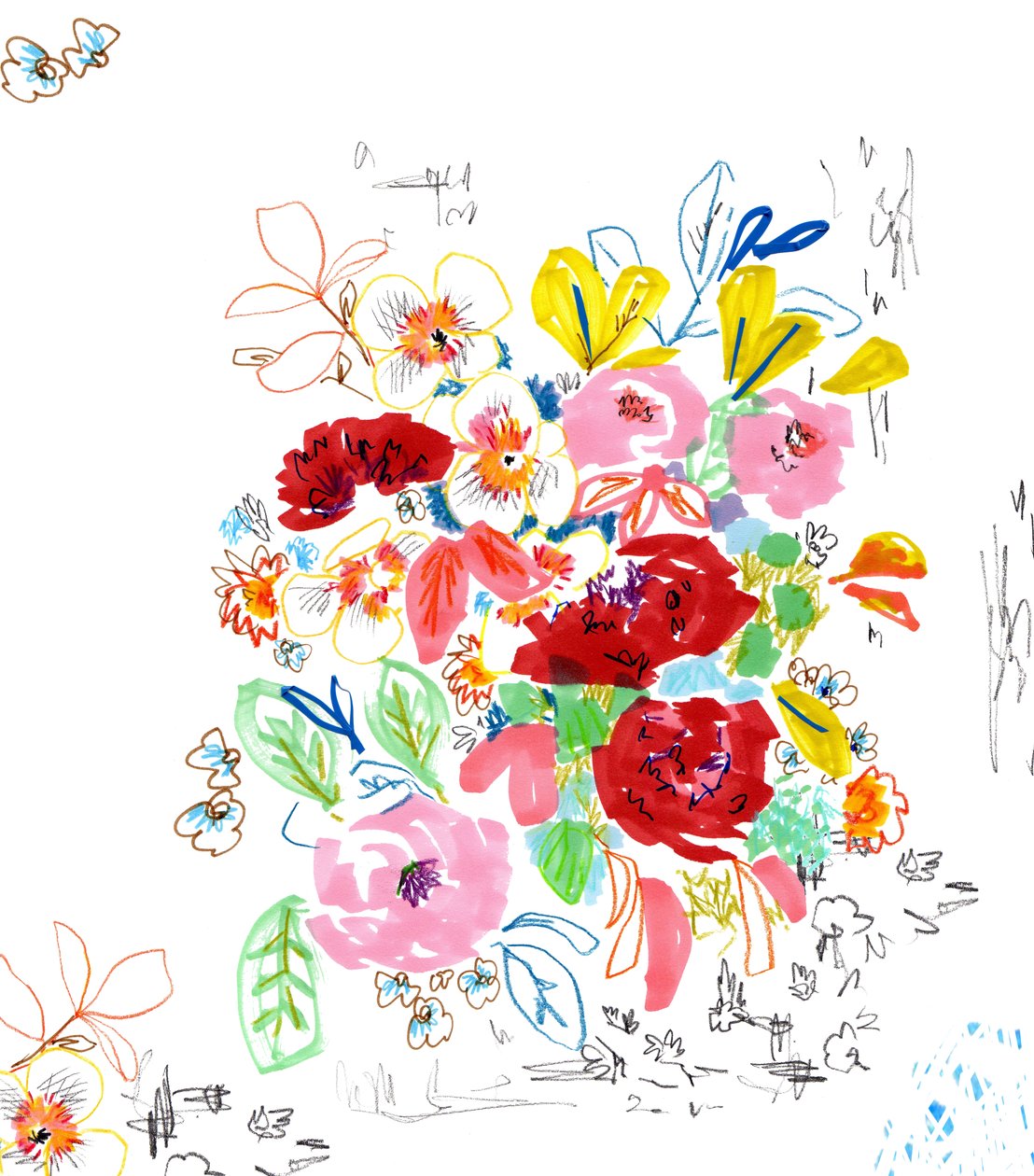 Esboço floral 3 de Jo Chambers