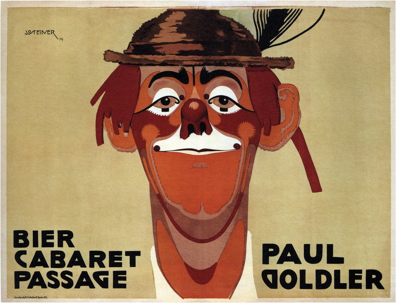 Bier Cabaret Passagem. Paul Goldler, 1914 de Jo Steiner