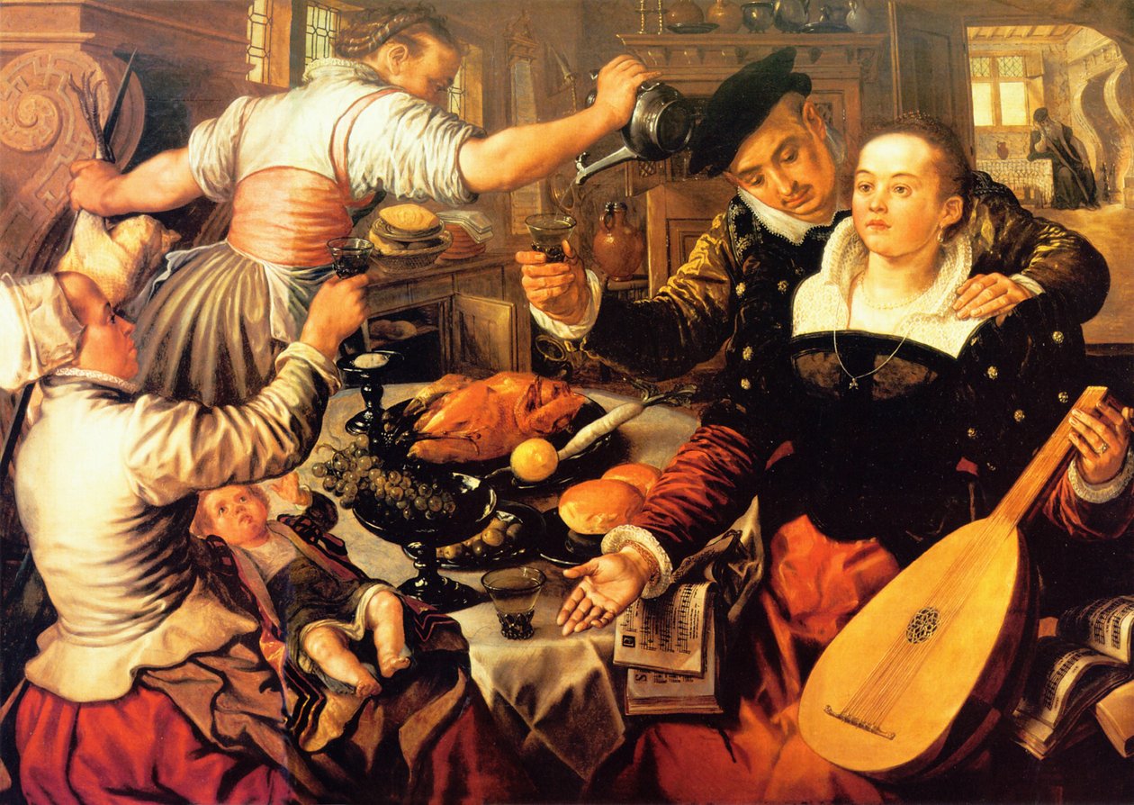 Um interior da cozinha de Joachim Beuckelaer