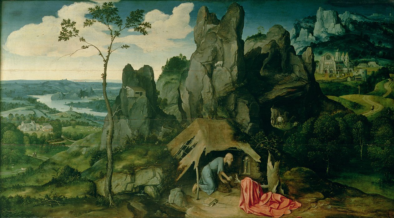 São Jerônimo no Deserto (ver também 223464) de Joachim Patenier