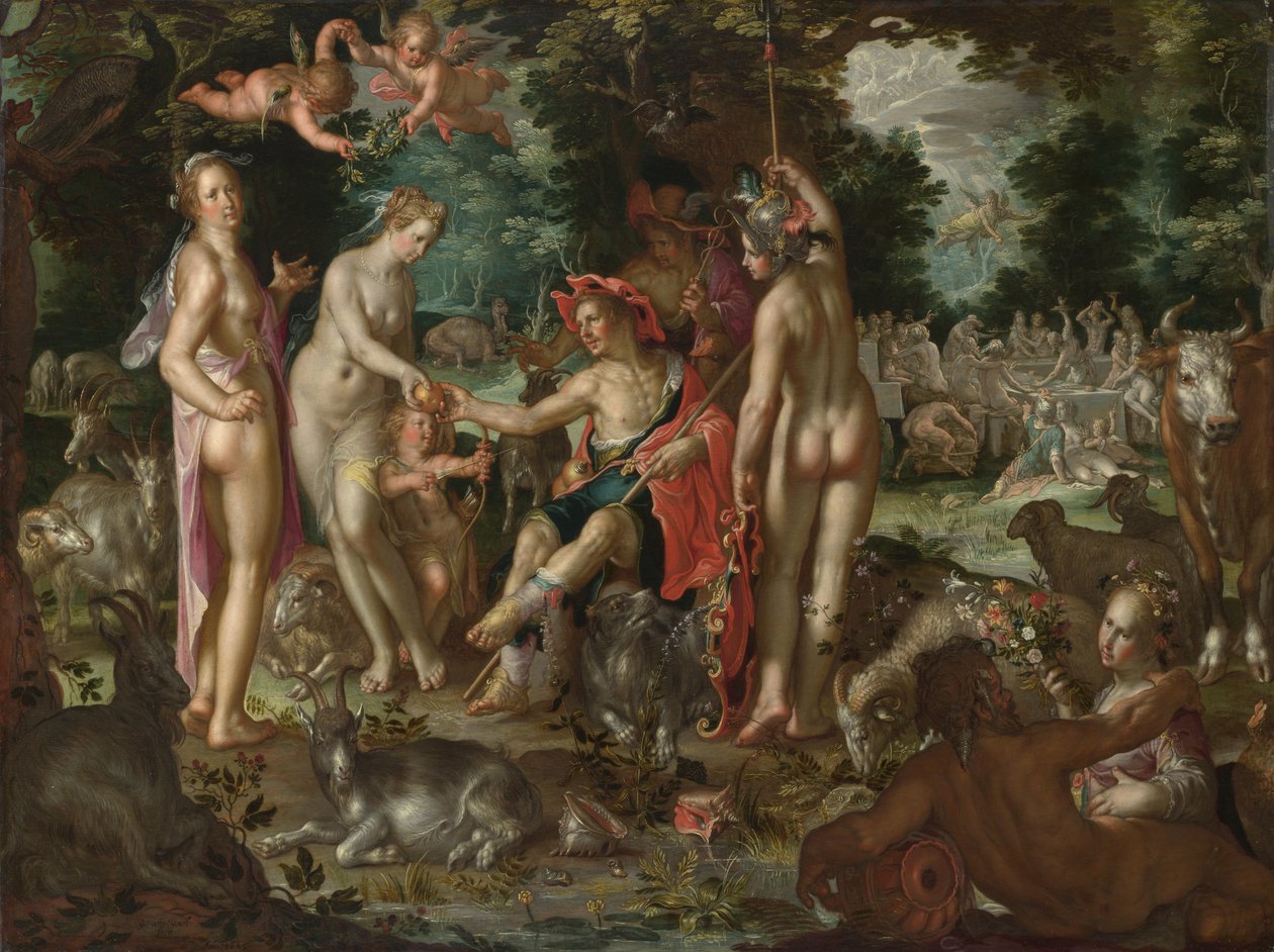 O julgamento de Paris de Joachim Wtewael or Utewael