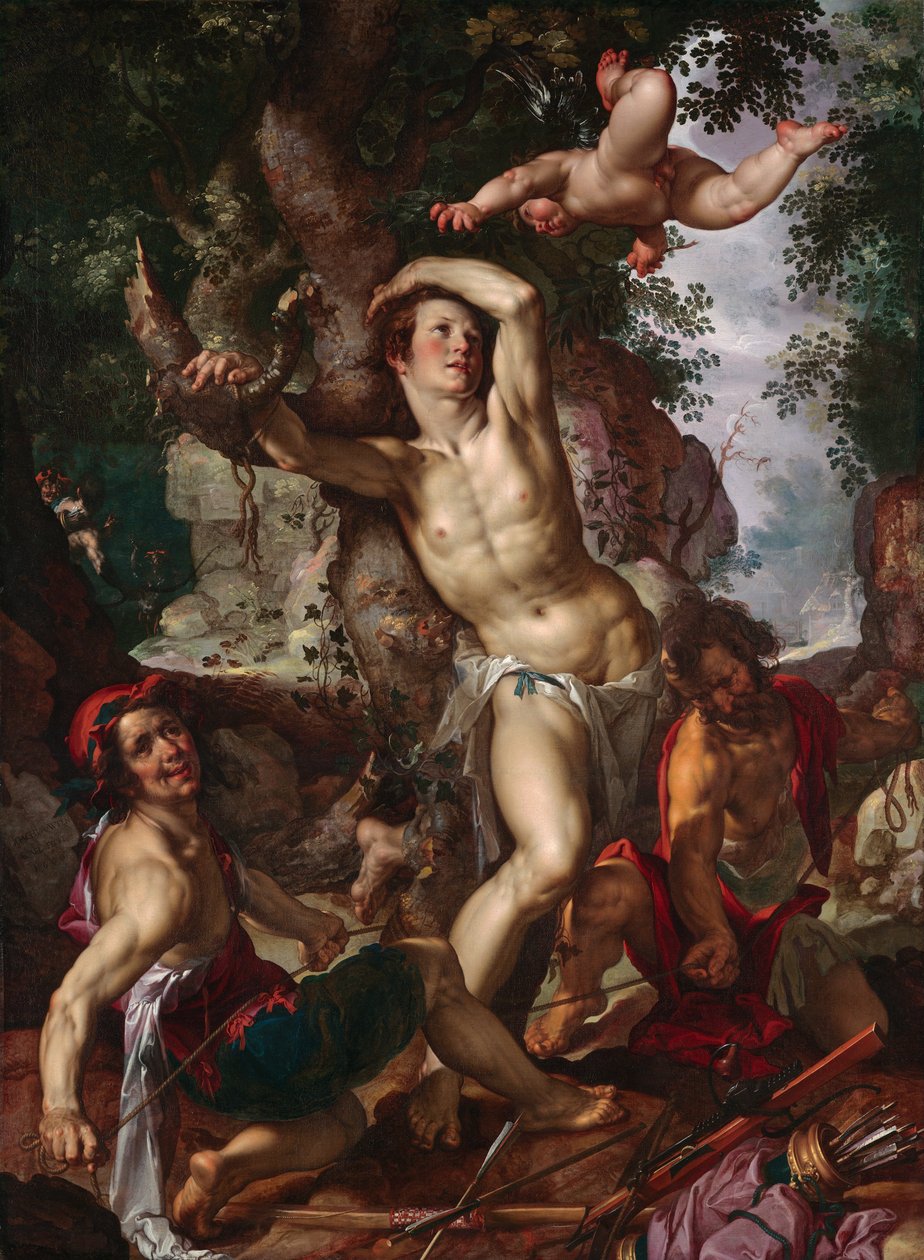 O martírio de são Sebastião de Joachim Wtewael or Utewael