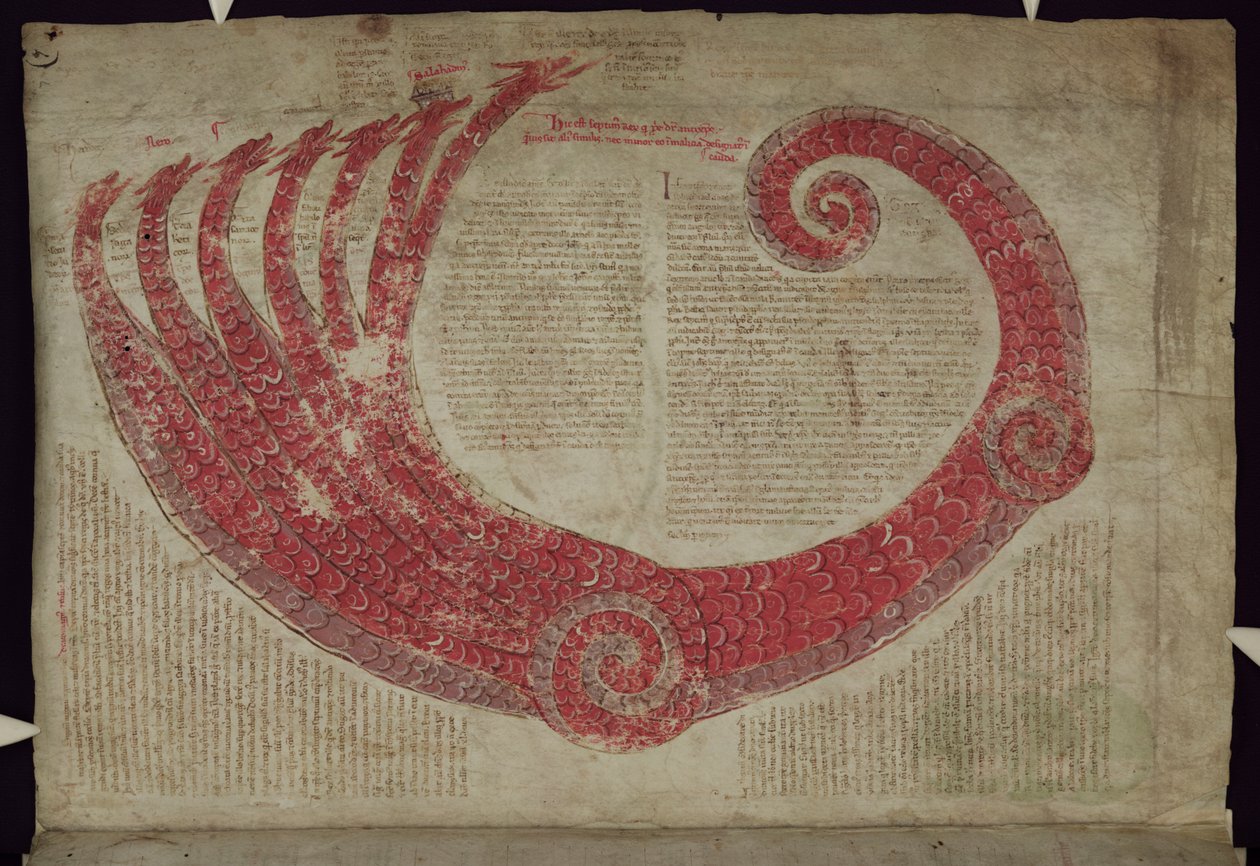 MS 255A fol.7r Fantastical Creature, do Liber Figuarum de Joachim of Fiore