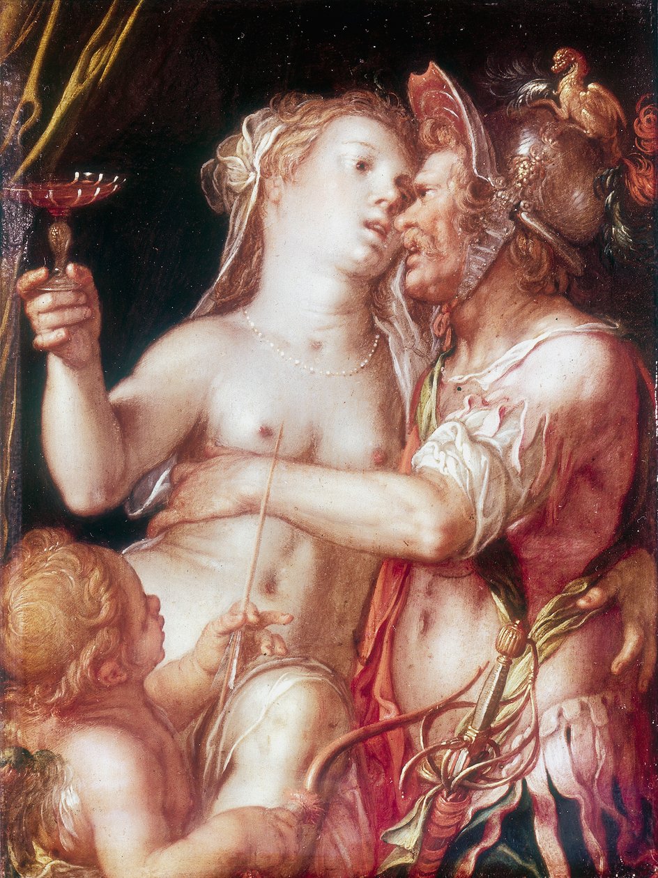 "Marte e Vénus", finais do século XVI e início do século XVII.   de Joachim Anthonisz Wtewael