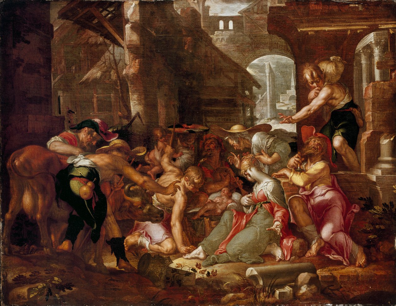 A adoração dos pastores, c1606 de Joachim Anthonisz Wtewael