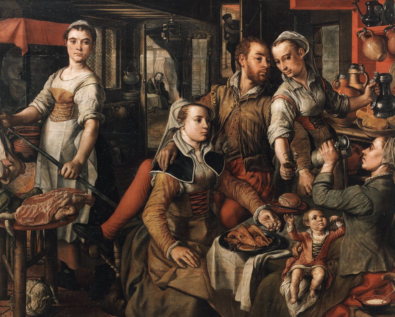 Alegoria de Negligência Alegoria de Imprudência, 1563. de Joachim Beuckelaer