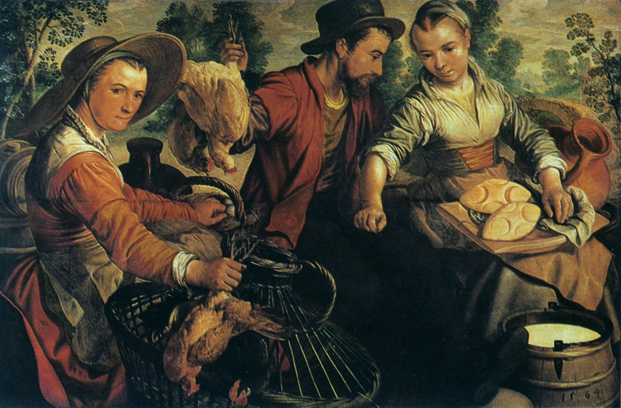 No mercado, c1554-1574 de Joachim Beuckelaer