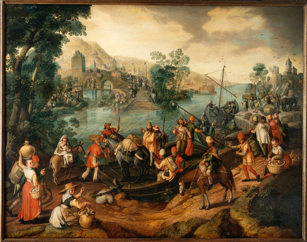 O Voo para o Egipto, 1563. de Joachim Beuckelaer