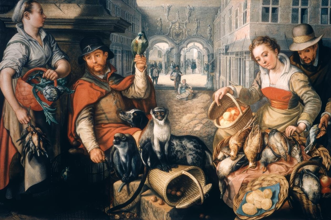 Vendedor de animais exóticos de Joachim Beuckelaer